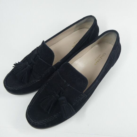 Cole Haan Grand OS Black Tassel Loafers 8 Womens W08102 - Picture 1 of 10